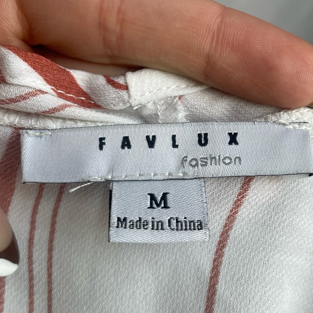 FAVLUX Long Sleeve Striped Blouse - Picture 3 of 3